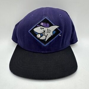 Vintage M-L 1993 Honolulu Sharks Snapback Hat Cap MiLB New Era Pro USA Made